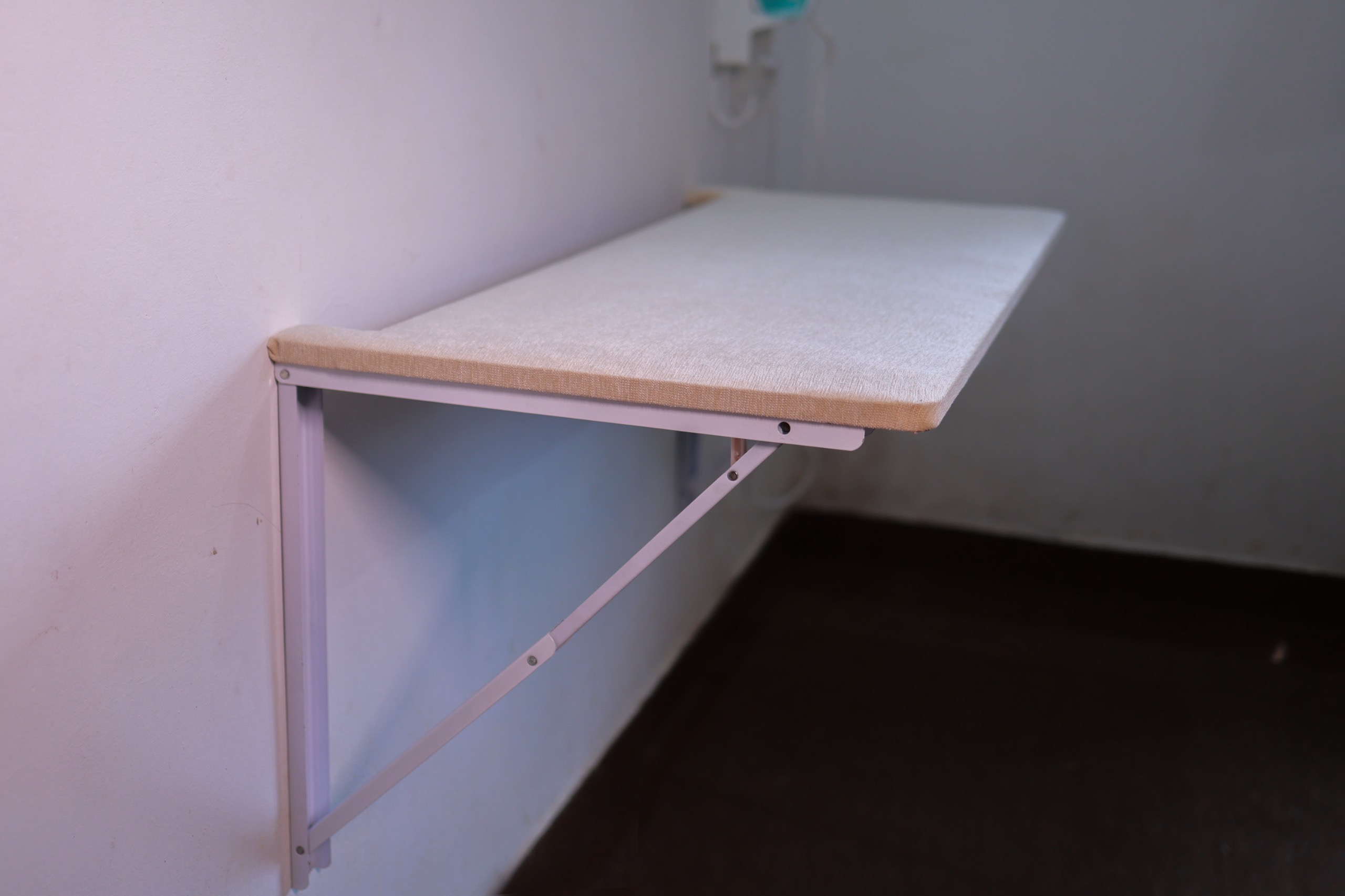 Neo Foldable Iron Table 48 Inche x 21.5 Inche Wall Mounted Table M.S Powder Coated Table Brackets neohomemart